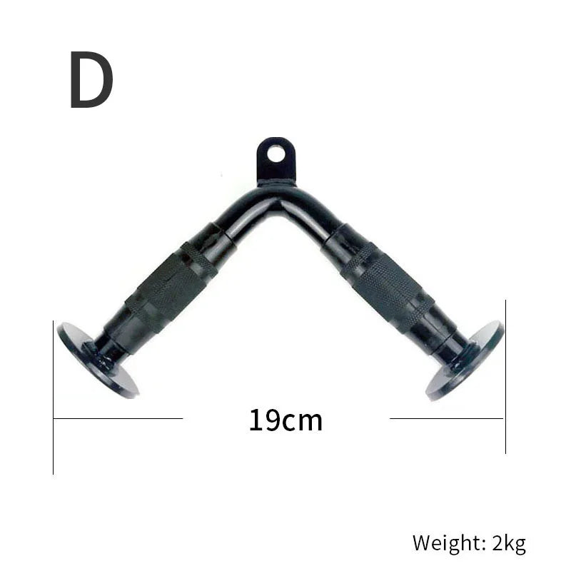 Gym Home Sollid Lat Pull Down Bar，T-bar V-bar， Pulley Cable Machine Attachment， Biceps Triceps Blaster Power Training Equipment