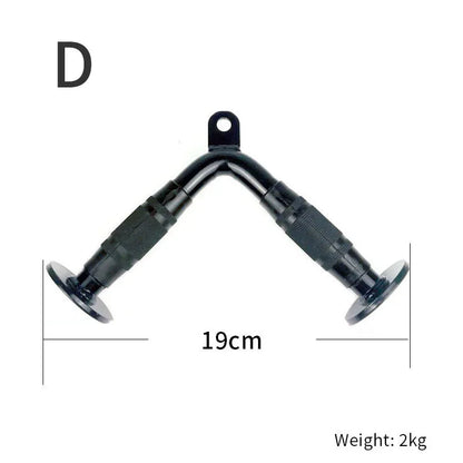 Gym Home Sollid Lat Pull Down Bar，T-bar V-bar， Pulley Cable Machine Attachment， Biceps Triceps Blaster Power Training Equipment