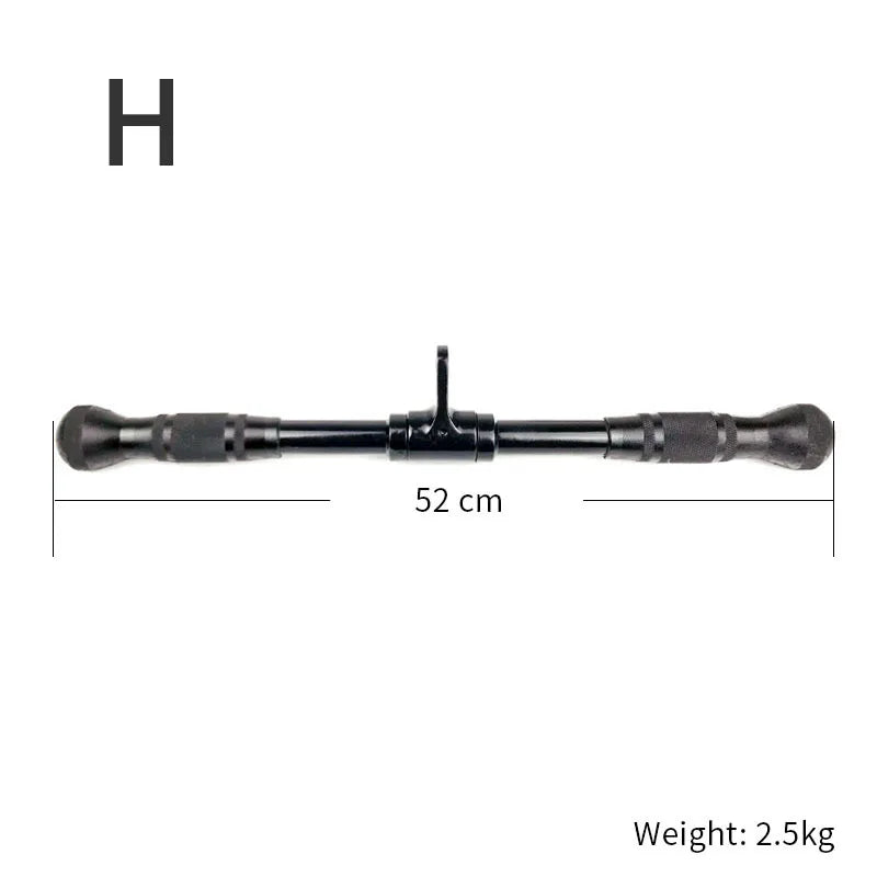 Gym Home Sollid Lat Pull Down Bar，T-bar V-bar， Pulley Cable Machine Attachment， Biceps Triceps Blaster Power Training Equipment
