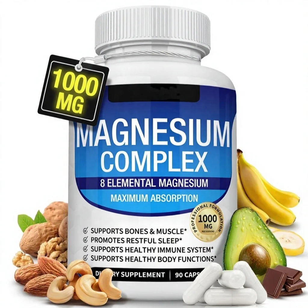 Magnesium Glycinate Capsules 90 Count Sleep Immune Bone Support