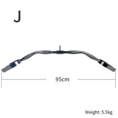 Gym Home Sollid Lat Pull Down Bar，T-bar V-bar， Pulley Cable Machine Attachment， Biceps Triceps Blaster Power Training Equipment
