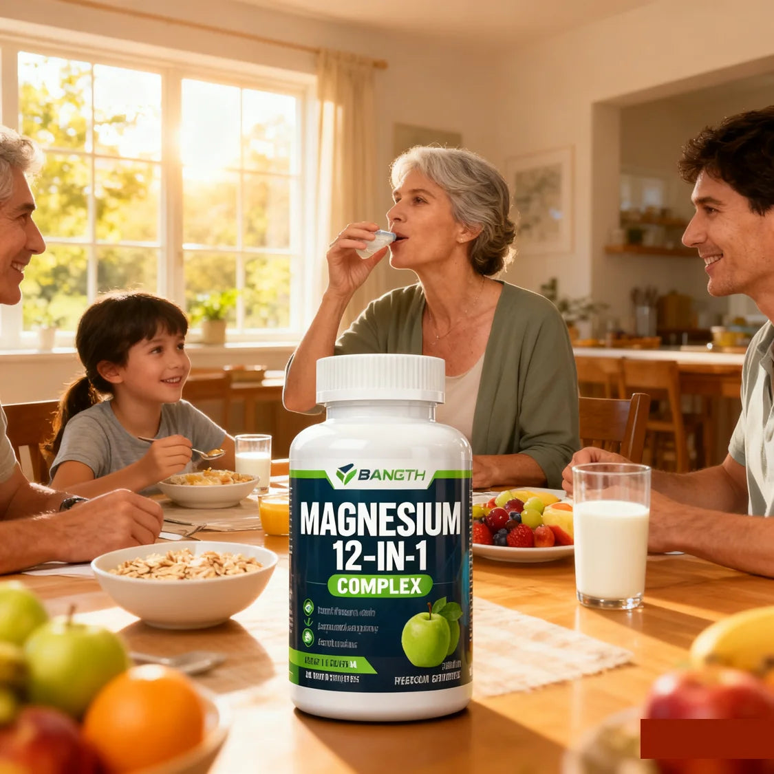 Magnesium Glycinate Capsules 700mg 12-in-1 Complex Bone Joint Support 120 Count