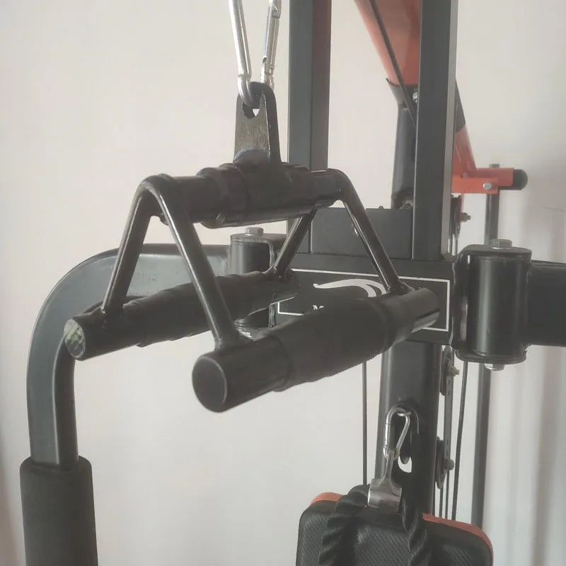 Gym Home Sollid Lat Pull Down Bar，T-bar V-bar， Pulley Cable Machine Attachment， Biceps Triceps Blaster Power Training Equipment