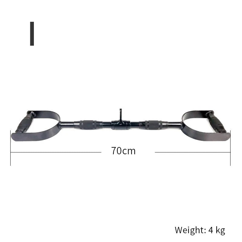 Gym Home Sollid Lat Pull Down Bar，T-bar V-bar， Pulley Cable Machine Attachment， Biceps Triceps Blaster Power Training Equipment