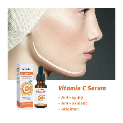 Vitamin C Serum with Hyaluronic Acid and Centella Asiatica for Face Brightening Moisturizing Anti-Aging