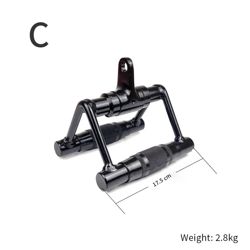 Gym Home Sollid Lat Pull Down Bar，T-bar V-bar， Pulley Cable Machine Attachment， Biceps Triceps Blaster Power Training Equipment