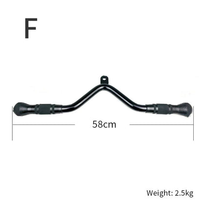 Gym Home Sollid Lat Pull Down Bar，T-bar V-bar， Pulley Cable Machine Attachment， Biceps Triceps Blaster Power Training Equipment