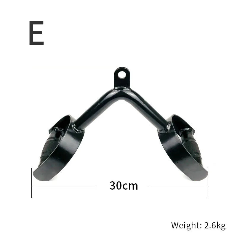 Gym Home Sollid Lat Pull Down Bar，T-bar V-bar， Pulley Cable Machine Attachment， Biceps Triceps Blaster Power Training Equipment