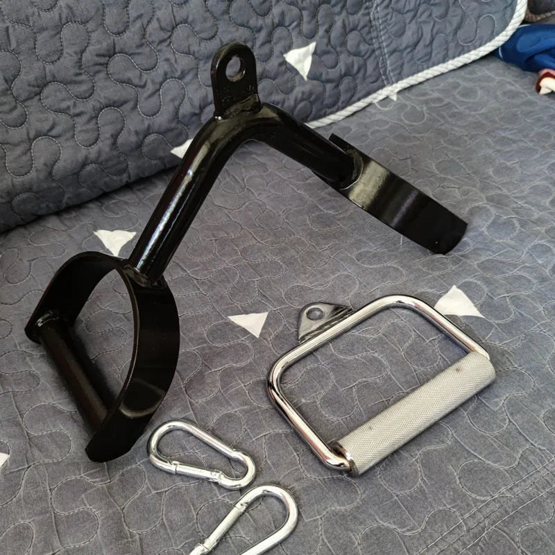 Gym Home Sollid Lat Pull Down Bar，T-bar V-bar， Pulley Cable Machine Attachment， Biceps Triceps Blaster Power Training Equipment