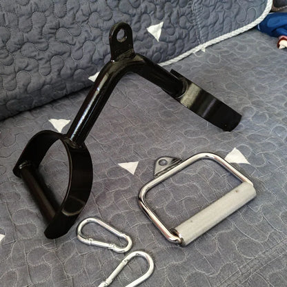 Gym Home Sollid Lat Pull Down Bar，T-bar V-bar， Pulley Cable Machine Attachment， Biceps Triceps Blaster Power Training Equipment