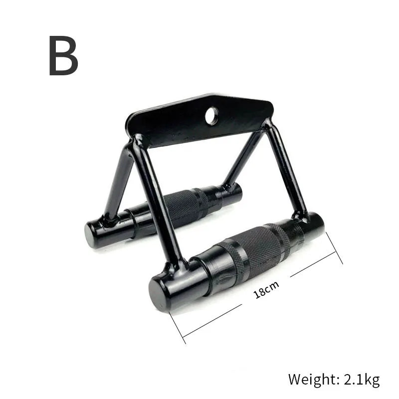 Gym Home Sollid Lat Pull Down Bar，T-bar V-bar， Pulley Cable Machine Attachment， Biceps Triceps Blaster Power Training Equipment