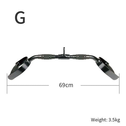 Gym Home Sollid Lat Pull Down Bar，T-bar V-bar， Pulley Cable Machine Attachment， Biceps Triceps Blaster Power Training Equipment