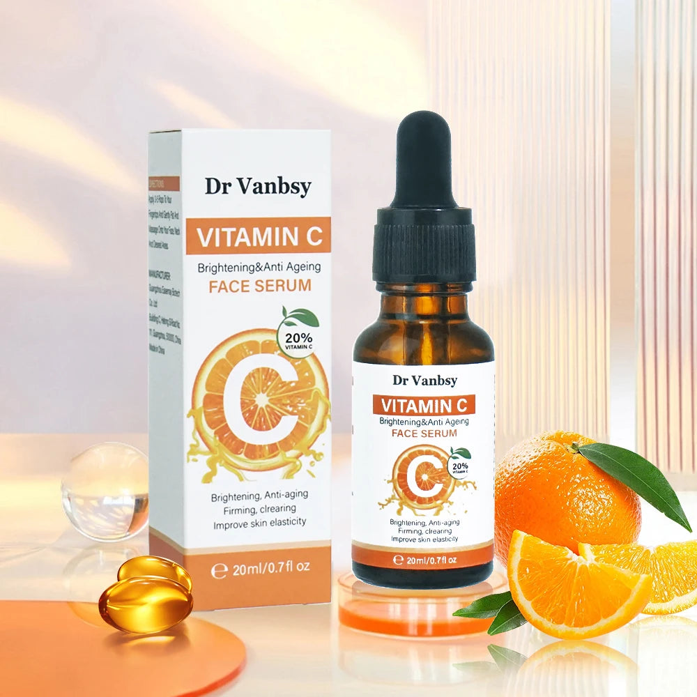 Vitamin C Serum with Hyaluronic Acid and Centella Asiatica for Face Brightening Moisturizing Anti-Aging