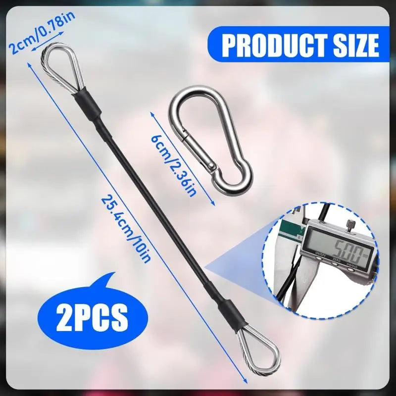 1-6Pcs 25cm Gym Cable Extension Compatible with Bowflex Home Gym Accessories for LAT/Tricep Pull Down and Leg Extensions Machine