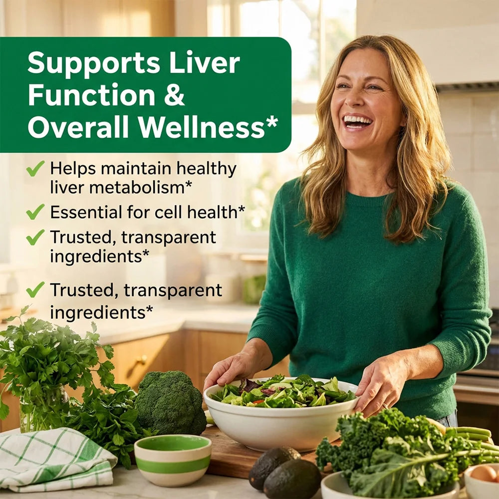 Choline 500mg - High Potency Choline Supplements, Supports Cognitive Performance & Liver Function, Vegan Capsules, Non-GMO