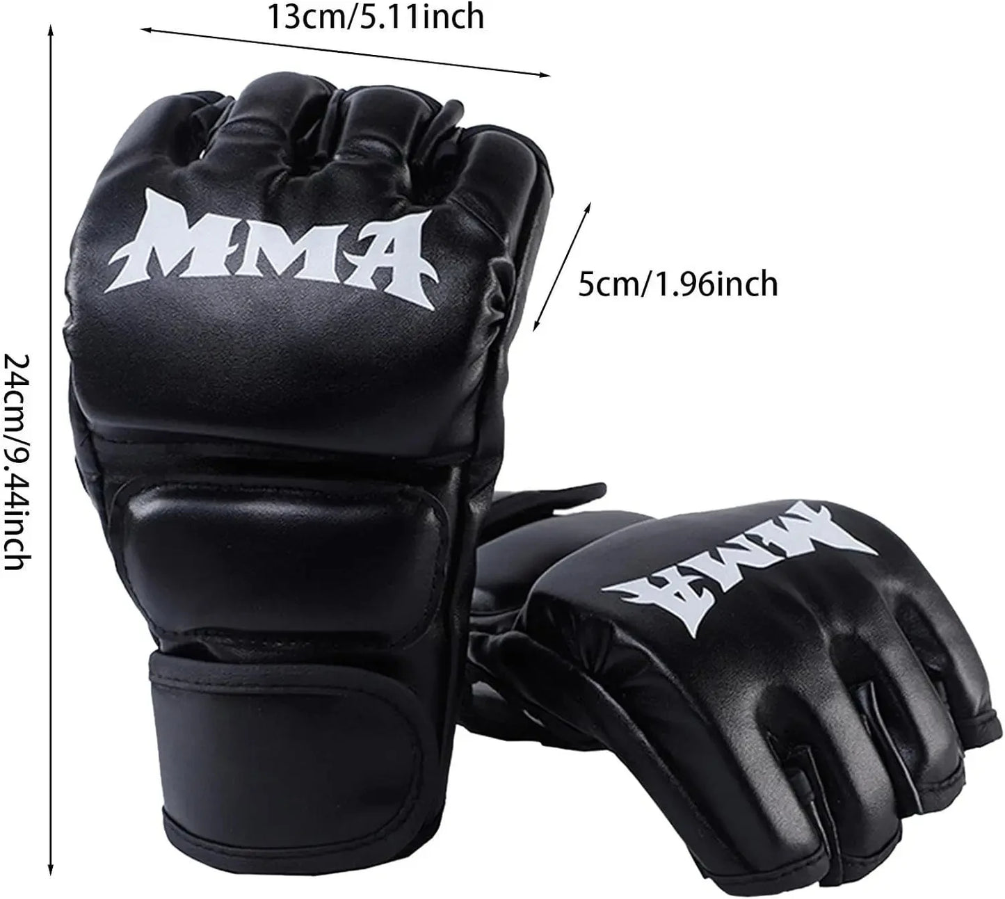 Iron Forge™ Tactical MMA Gloves | Leather Half Finger Training Gloves