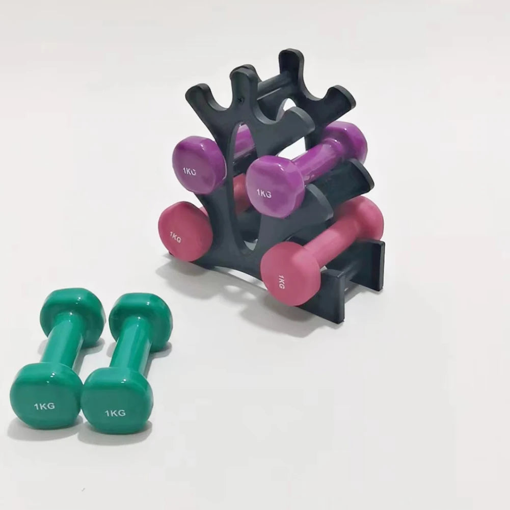 6 Slots Dumbbell Bracket Home Gym Dumbbell Display Rack Weight Storage Organizer 3 Tiers Dumbbell Holder Stand Fitness Equipment