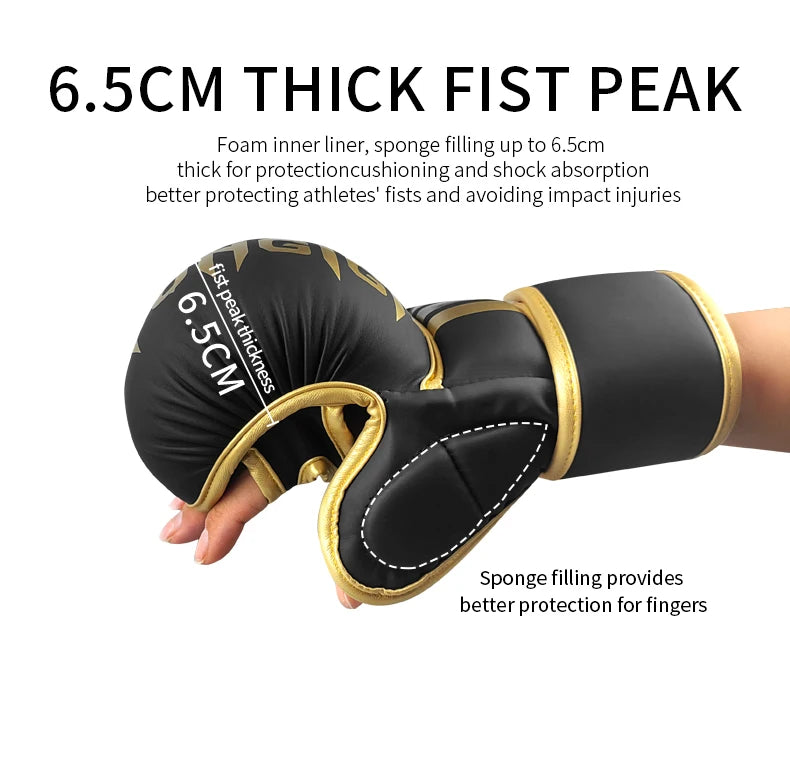 Iron Forge™ Combat Pro MMA Gloves | Half Finger Training Gloves