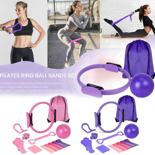 Iron Forged Fitness 13-Piece Pilates Ring Workout Kit | Home Fitness Set