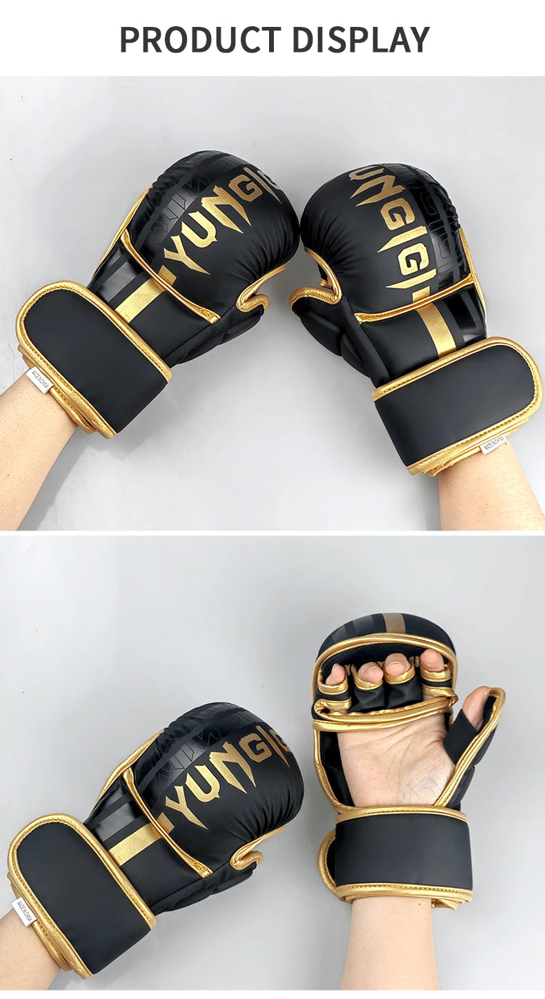 Iron Forge™ Combat Pro MMA Gloves | Half Finger Training Gloves