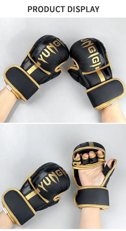 Iron Forge™ Combat Pro MMA Gloves | Half Finger Training Gloves