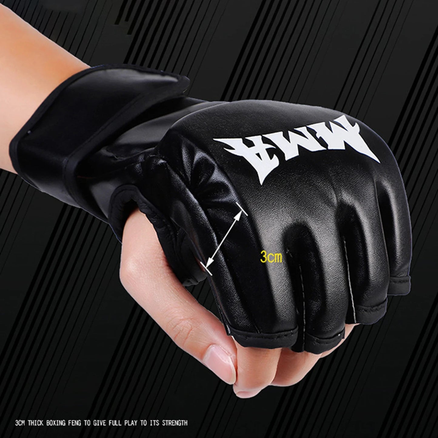 Iron Forge™ Tactical MMA Gloves | Leather Half Finger Training Gloves
