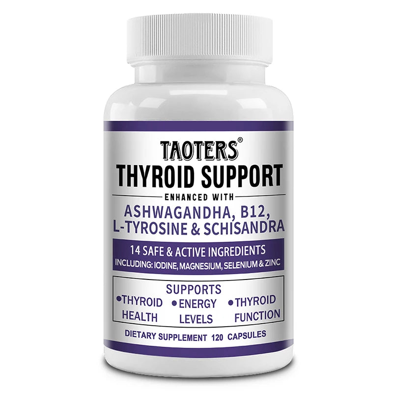 Thyroid Support Supplement Natural Formula with Iodine & Ashwagandha for Energy, Metabolism, Focus