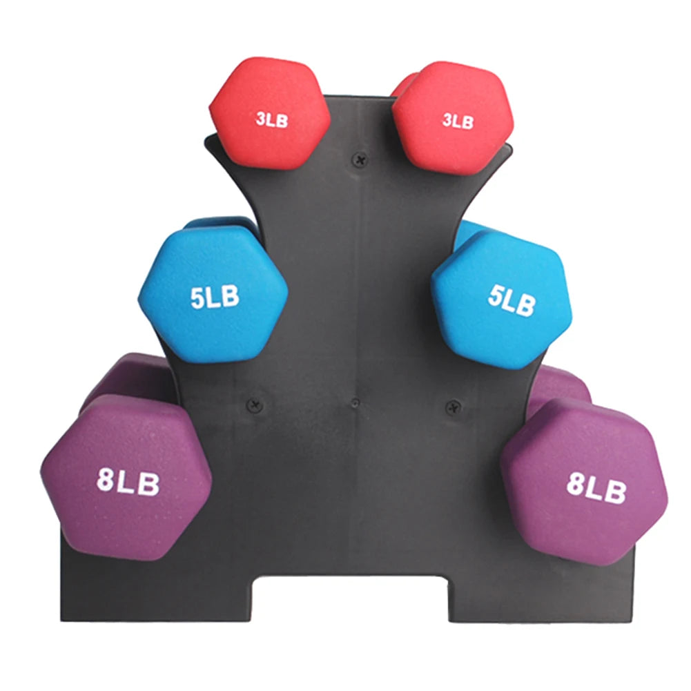 6 Slots Dumbbell Bracket Home Gym Dumbbell Display Rack Weight Storage Organizer 3 Tiers Dumbbell Holder Stand Fitness Equipment