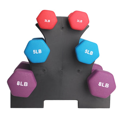 6 Slots Dumbbell Bracket Home Gym Dumbbell Display Rack Weight Storage Organizer 3 Tiers Dumbbell Holder Stand Fitness Equipment