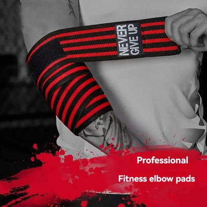 Sports Elbow Guard Winding Pressure Elbow Pad Bench Press Weightlifting Protective Gear Gym Equipment Booster Stripe