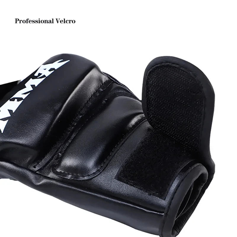 Iron Forge™ Tactical MMA Gloves | Leather Half Finger Training Gloves