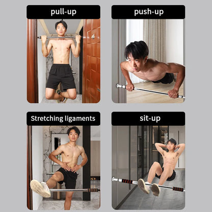 Telescopic Doorway Pull Up Bar Non-Slip Chin-Up Fitness Equipment Adjustable Home Gym Strength Training Heavy Duty For Men Women