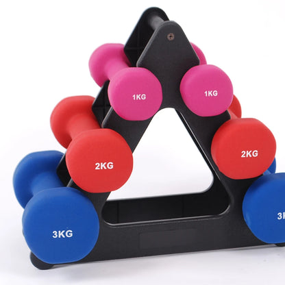 6 Slots Dumbbell Bracket Home Gym Dumbbell Display Rack Weight Storage Organizer 3 Tiers Dumbbell Holder Stand Fitness Equipment