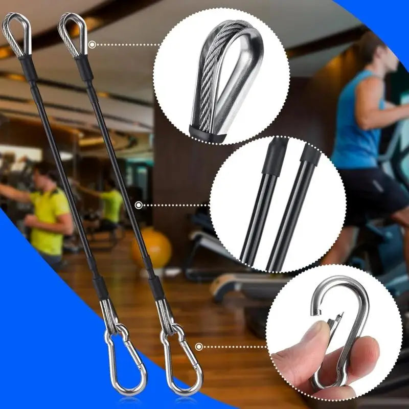 1-6Pcs 25cm Gym Cable Extension Compatible with Bowflex Home Gym Accessories for LAT/Tricep Pull Down and Leg Extensions Machine