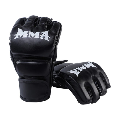 Iron Forge™ Tactical MMA Gloves | Leather Half Finger Training Gloves