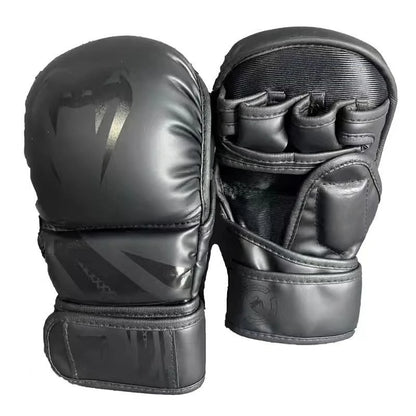 Iron Forge™ Tactical MMA Gloves | Leather Half Finger Training Gloves