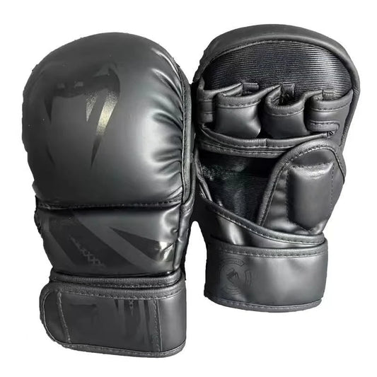 Iron Forge™ Tactical MMA Gloves | Leather Half Finger Training Gloves