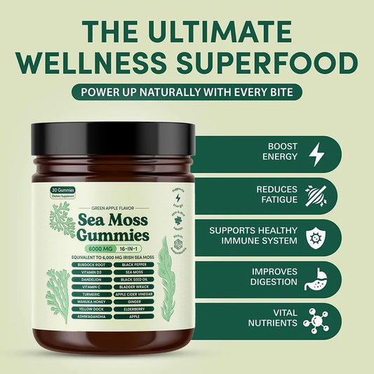 Iron Forged Fitness 16-in-1 Sea Moss Gummies | Daily Herbal Wellness Blend
