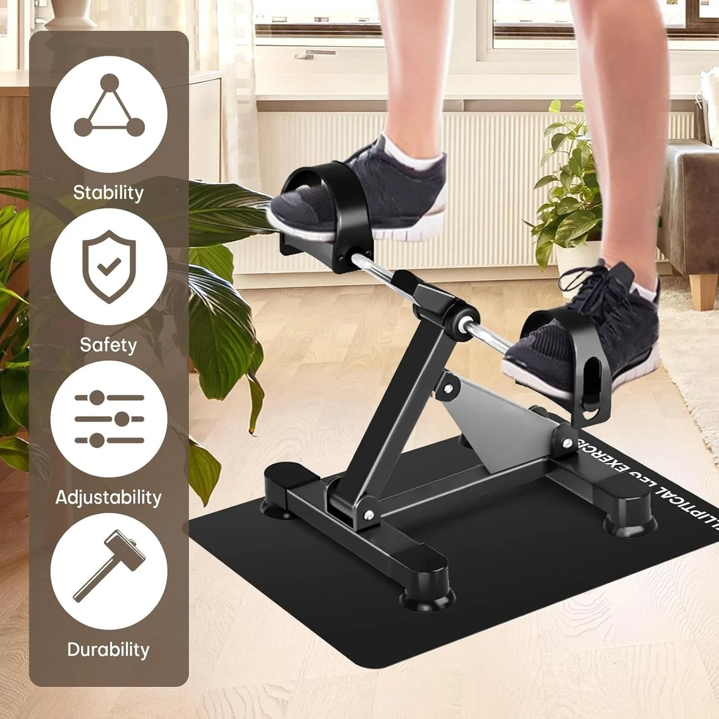 Durable Anti-Slip Fitness Equipment Mat Waterproof Scratch Resistant Floor Mat for Gym Machines