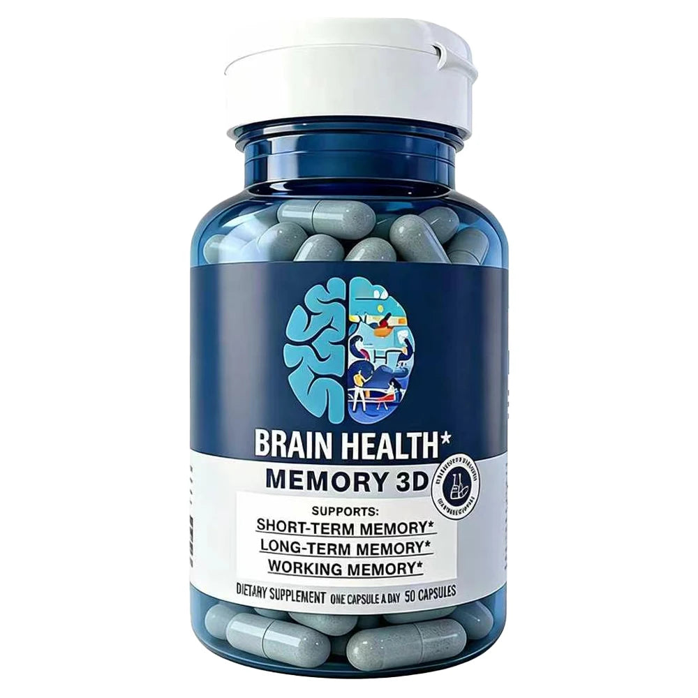 Brain Supplement for Memory and Focus - Nootropic Brain Booster for Adults & Seniors - Vitamins Capsules for Mental & Clarity