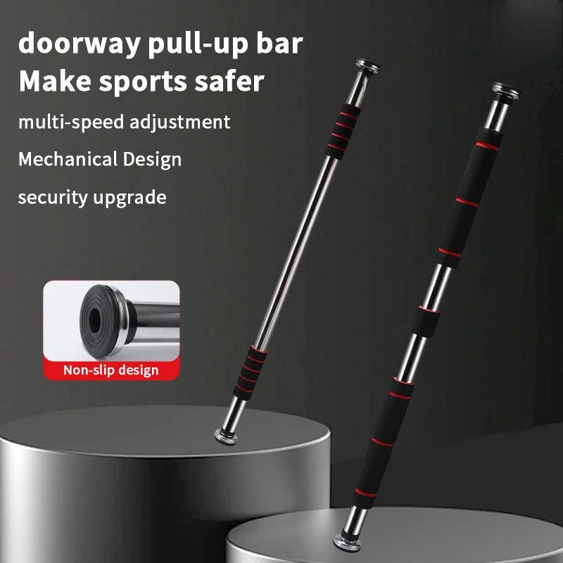 Telescopic Doorway Pull Up Bar Non-Slip Chin-Up Fitness Equipment Adjustable Home Gym Strength Training Heavy Duty For Men Women