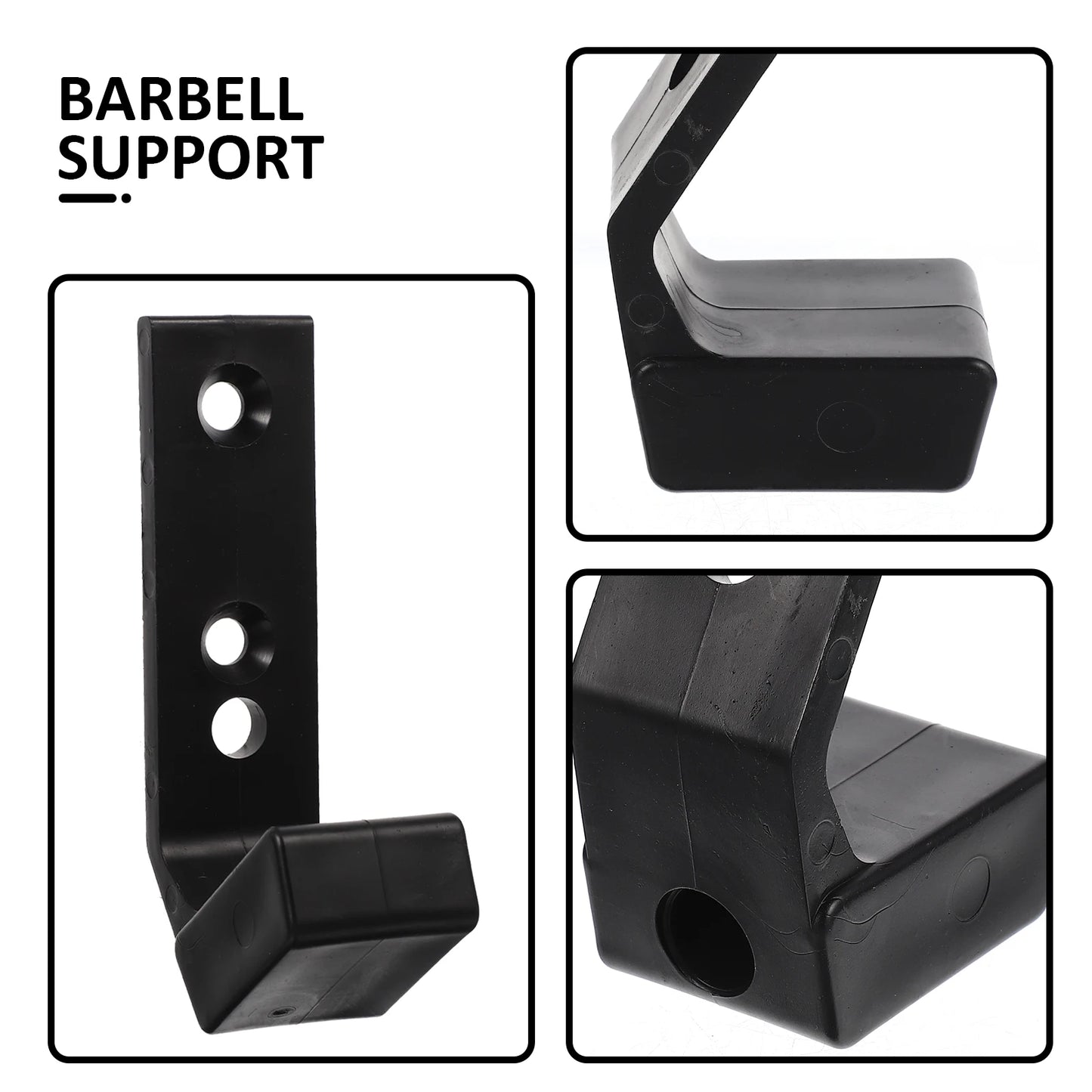 2PCS Barbell Stand Hook Gym Equipment Barbell Bracket Hooks Wall Mounted Mount Weight Bar Holder Fitness Equipment Rack Storage