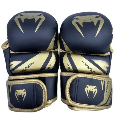 Iron Forge™ Tactical MMA Gloves | Leather Half Finger Training Gloves