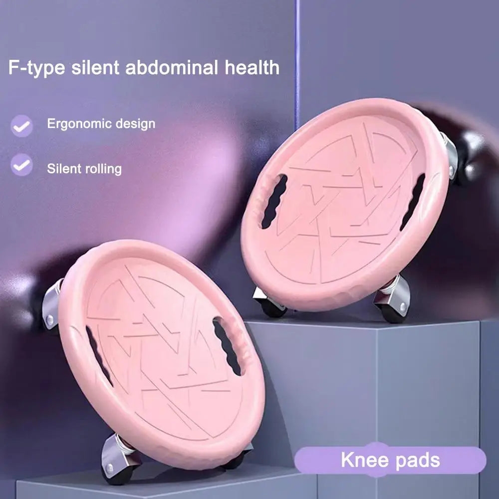 Exercise Wheels Noiseless Workout Abdominal Wheels with Handle150kg Bearing Load Sport Equipment for Gym Strength Training Tool