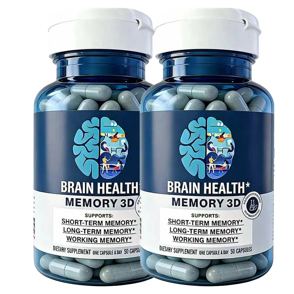 Brain Supplement for Memory and Focus - Nootropic Brain Booster for Adults & Seniors - Vitamins Capsules for Mental & Clarity