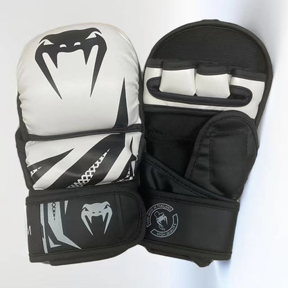Iron Forge™ Tactical MMA Gloves | Leather Half Finger Training Gloves