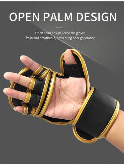 Iron Forge™ Combat Pro MMA Gloves | Half Finger Training Gloves