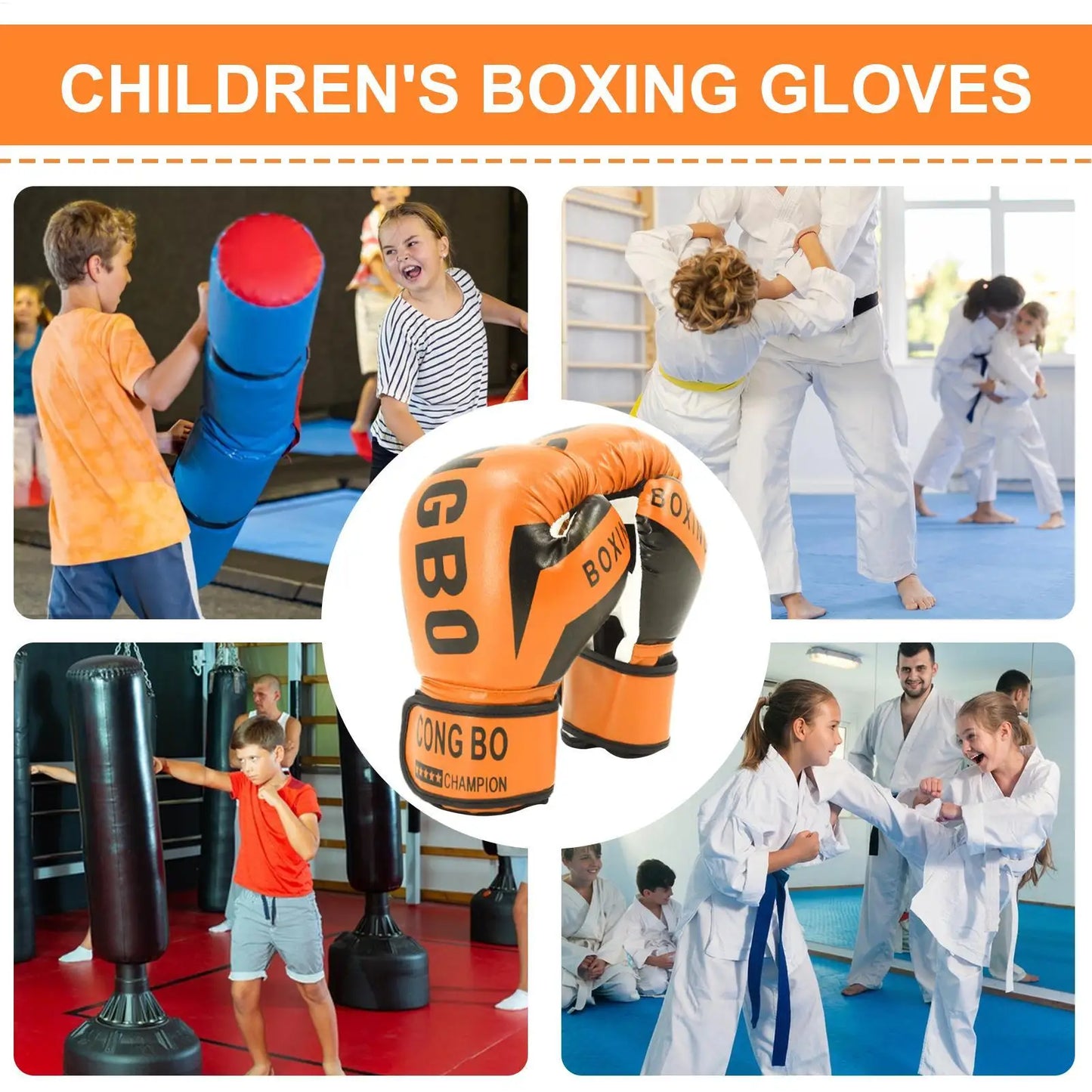 Iron Forge™ Junior Strike Boxing Gloves | Youth Training Gloves (Ages 6–12)