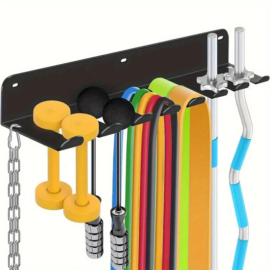 Iron Forged Fitness Wall-Mounted Home Gym Organizer | Storage Rack for Workout Equipment