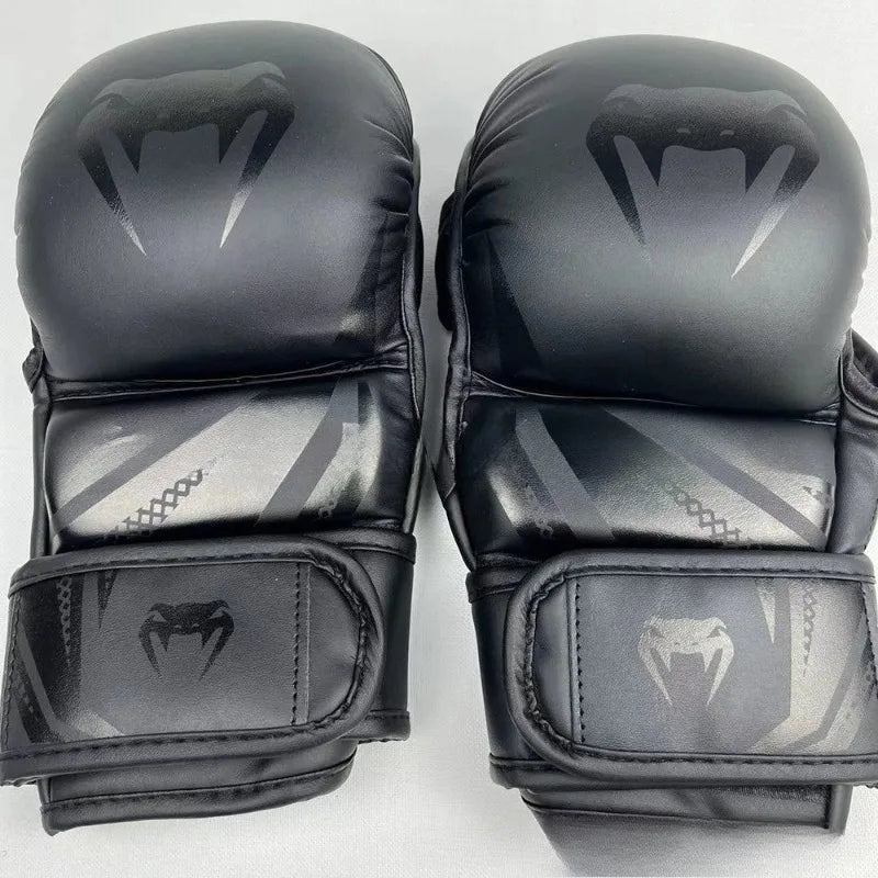 Iron Forge™ Tactical MMA Gloves | Leather Half Finger Training Gloves